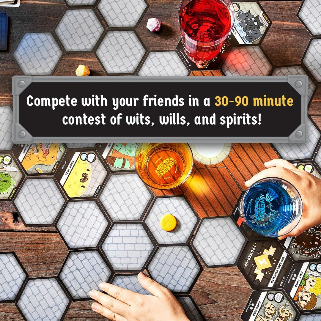 HEROES of BARCADIA Board Game: a Dungeon Exploration Drinking Games | NEW 1St EDITION! | the First Ever Liquid Life Battle Damage System Board Games for Adults | Dnd Gameplay with Dnd Dice and Drinks!