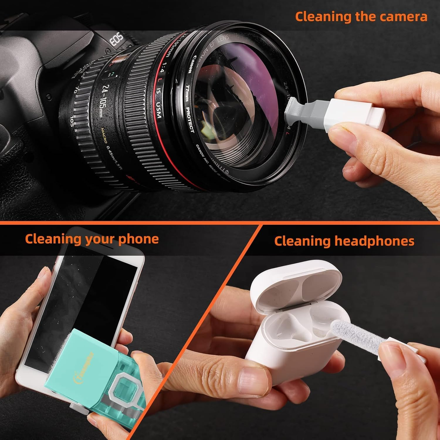 Laptop Screen Keyboard Cleaner Kit, Electronics Cleaning Tool for Macbook Ipad Iphone Pro, Brush Tool for Tablet, Computer, PC Monitor,Tv Camera Lens Tiffany Blue New Compact with Patent