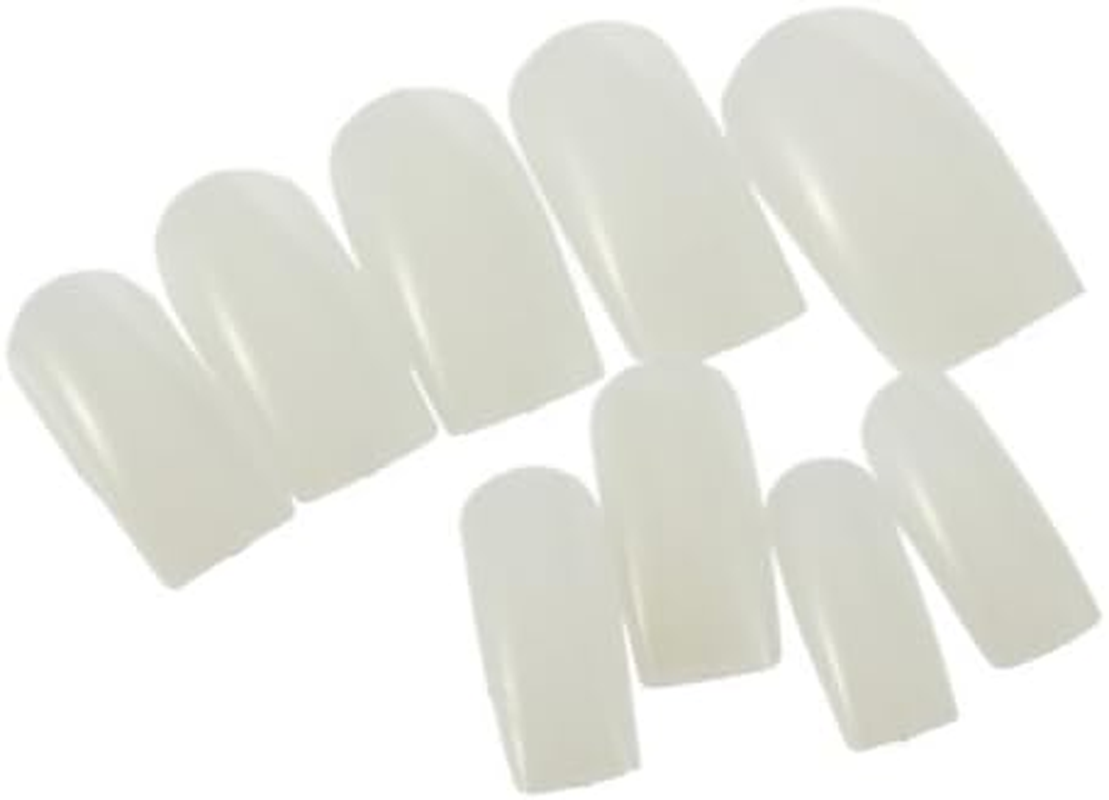BOO6-500 Natural/Off White False Fake Full Nails image number 2