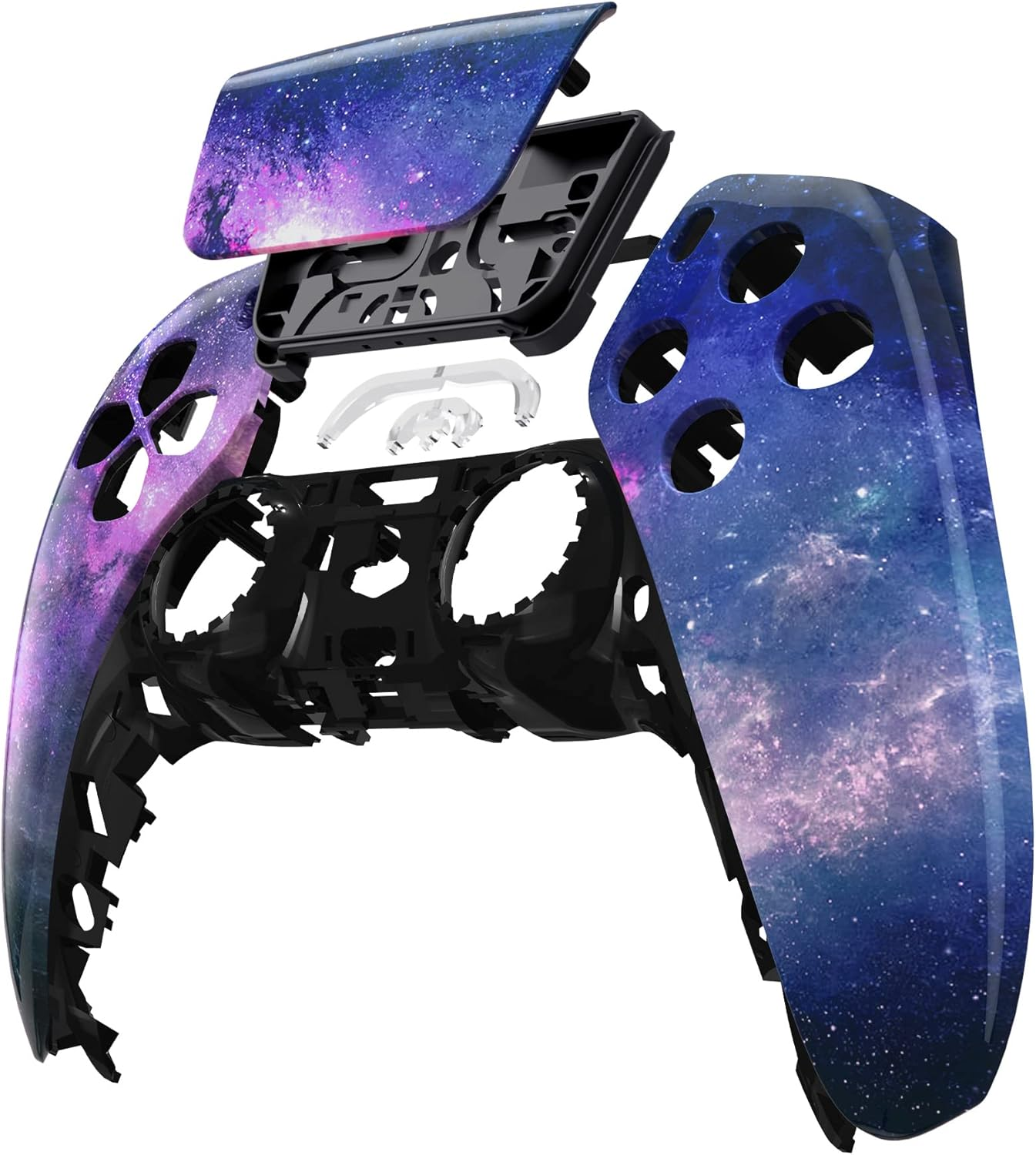 Extremerate Nebula Galaxy Touchpad Front Shell Compatible with Ps5 Controller BDM-010 BDM-020 BDM-030 BDM-040 BDM-050, DIY Replacement Shell Custom Touch Pad Cover Compatible with Ps5 Controller