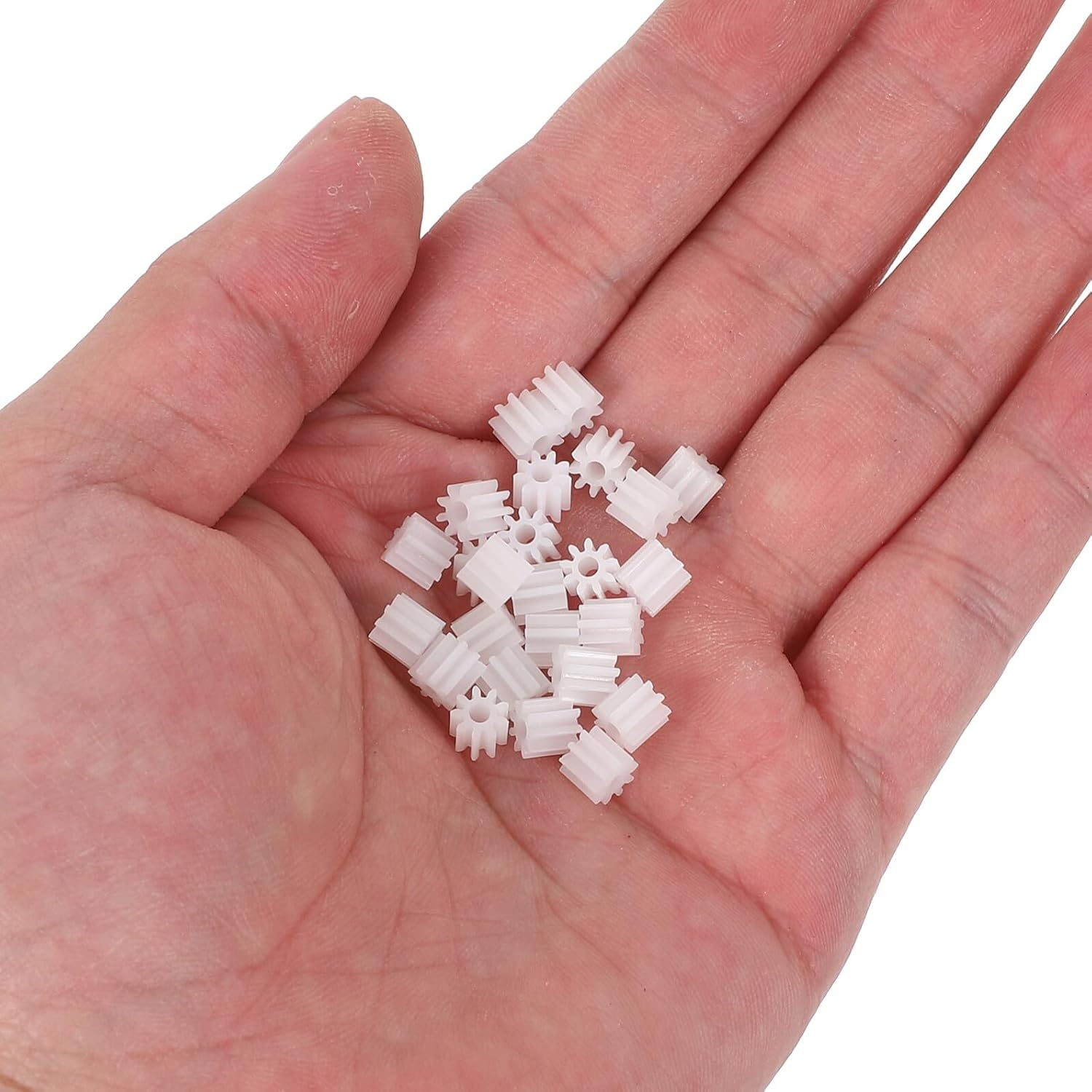 Ipetboom 25Pcs Mechanical Gears Set 5Mm Plastic Building Spare Parts for DIY Model Robots and Science Learning Activities image number 6