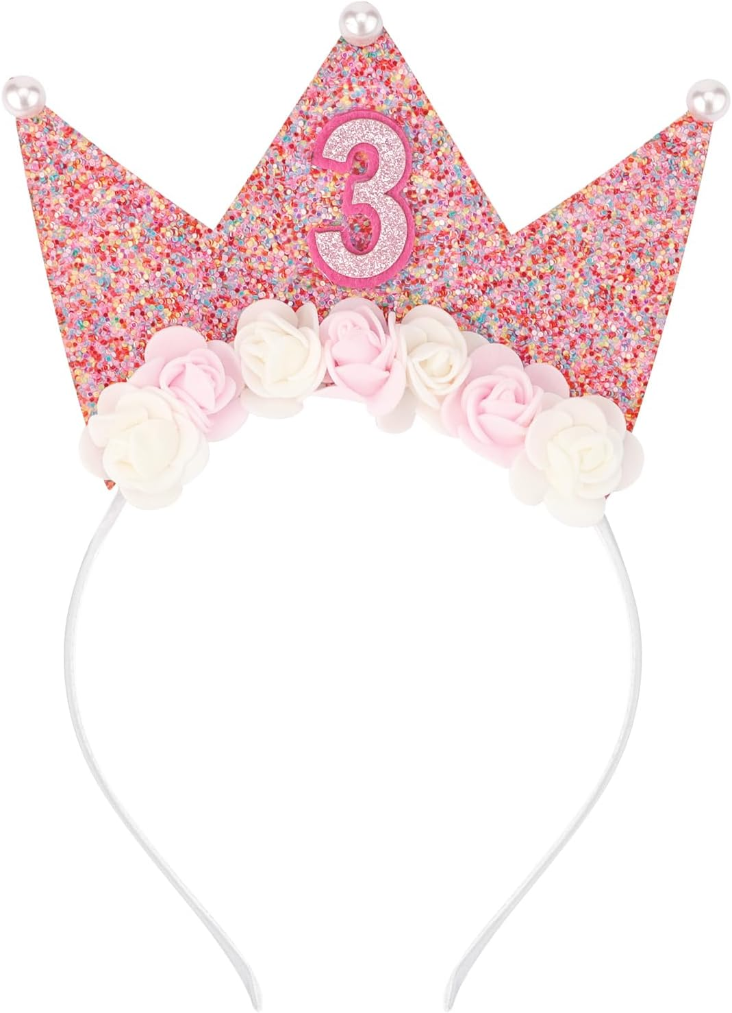 Supoo Birthday Headbands for Girls Princess Tiara Birthday Crown and Tiara for Girls