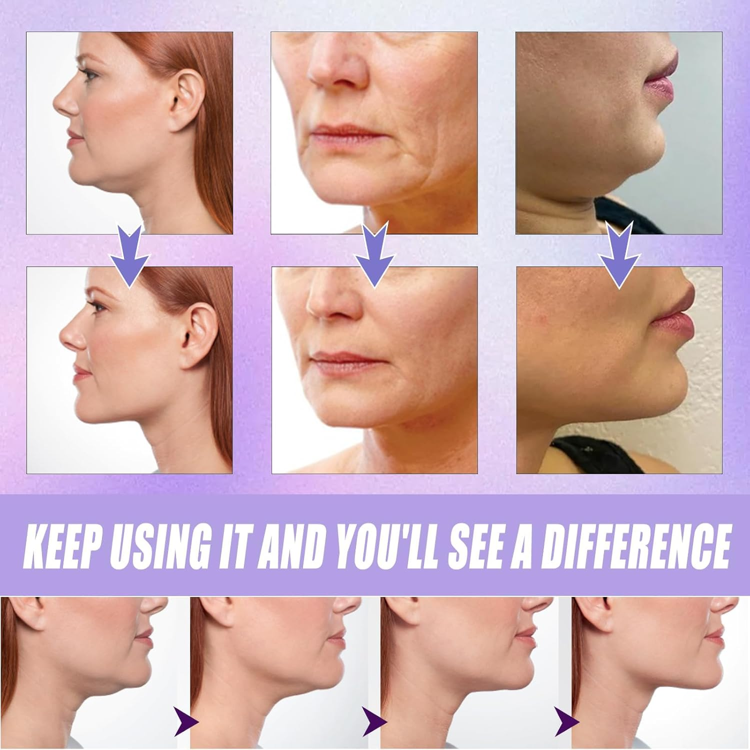 Neck Lift Tape,Neck Tape Lifting Invisible,Face Tape,Face Lift Tape,Face Lift Tape Invisible,V-Shaped Instant Face Tapes for Lifting Sagging Skin Eyes Double Chin Wrinkles Waterproof Mix Box 160PCS image number 1