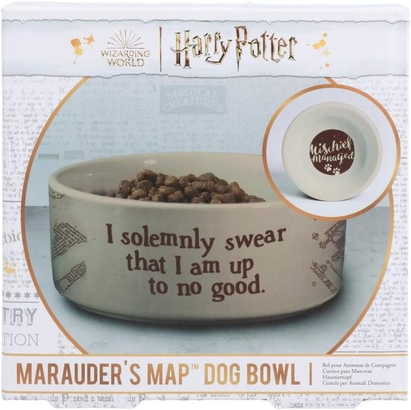Paladone Harry Potter Marauders Map Dog Bowl