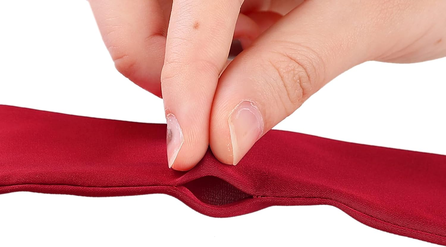 Allegra K Women Skinny Scarf Plain Solid Color Pure Long Scarves Neckerchief Wine Red 90 * 5Cm/35.43 * 1.97 Inches(L*W) image number 4