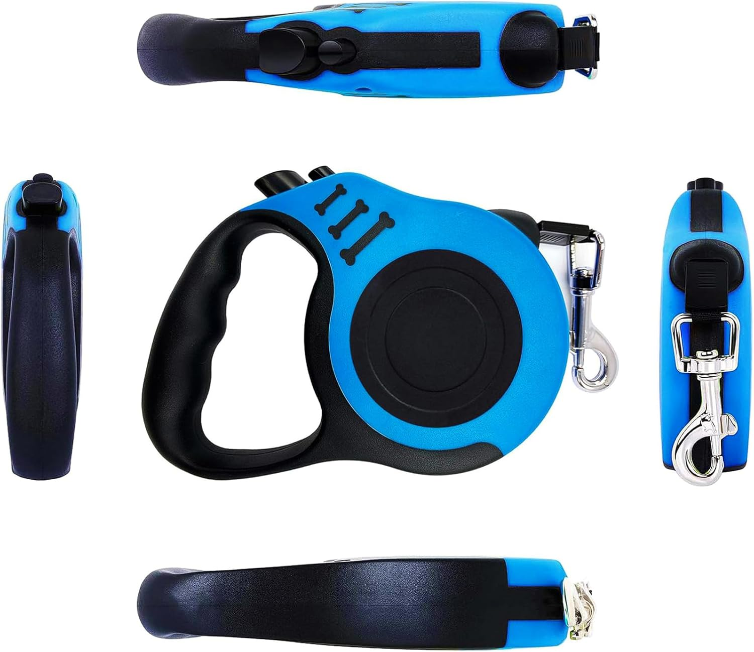 Dog Lead, Classic, 3 Metres Retractable Dog Lead for Small, Medium and Large Dogs, Blue image number 5