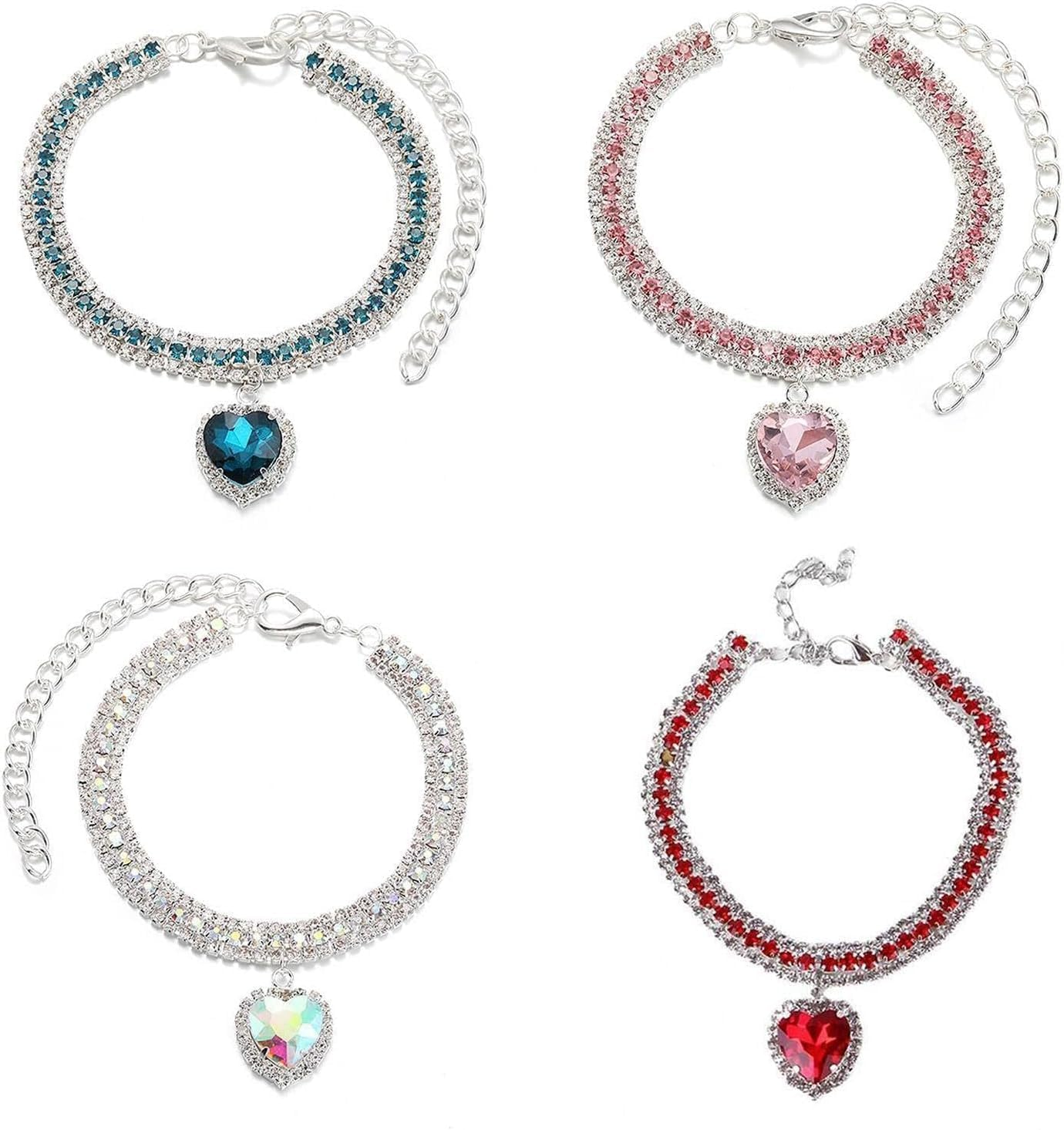 Bling Pet Dog Collar Fashion Bone Pendant Collars for Small Jewelry Dogs Pets Access Necklace N6B0 Medium image number 3