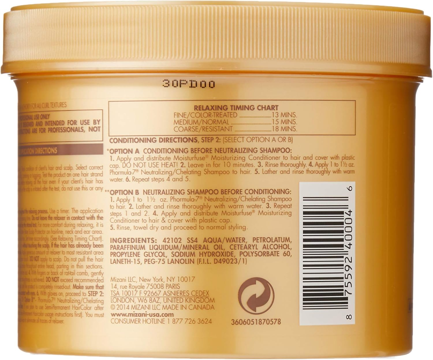 Mizani Rhelaxer for Fine/Color Treated Hair for Unisex, 30 Oz., 1456.03G image number 2