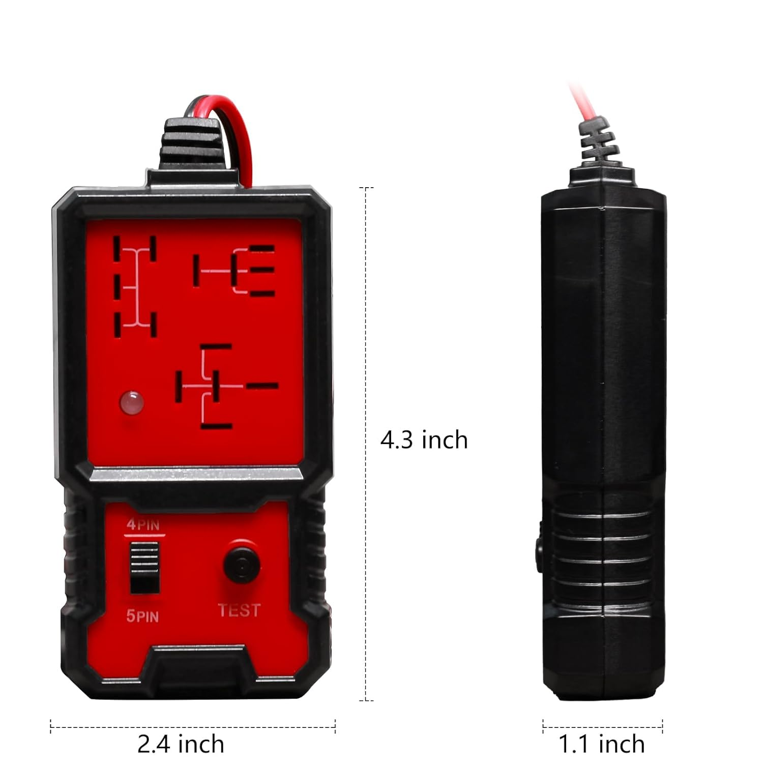 Automotive Relay Tester 12V Car Relay Diagnostic Tool, 12V 4 Needle and 5 -Pin Relay Test, Suitable for Car Enthusiasts, Maintenance Technicians, Handmade DIY, Car Repair Plant. image number 5