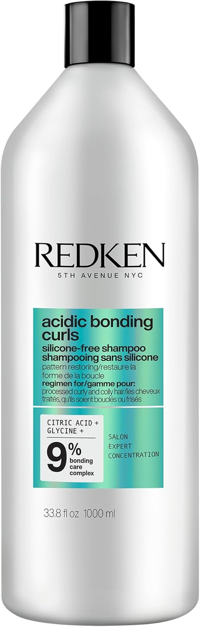 Redken Shampoo for Curly Hair, Acidic Bonding Curls, Sulfate-Free Repairing Shampoo for Curly Hair, Bouncy Hair, Hydrating Shampoo for Curly Hair, Detangling, Vegan Formula, Silicone-Free, 1L image number 4