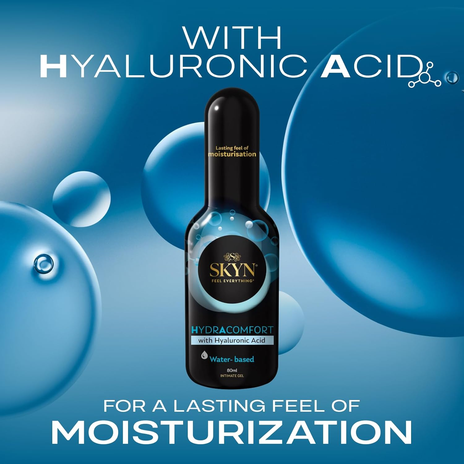 SKYN Hydracomfort Water-Based Lubricant with Hyaluronic Acid 80Ml image number 6