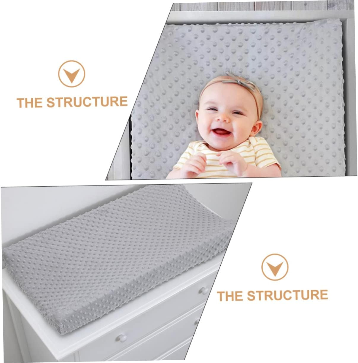 2Pcs Changing Sink Cover for Polyester Protective Cover Washable and Detachable for Changing Table And image number 4