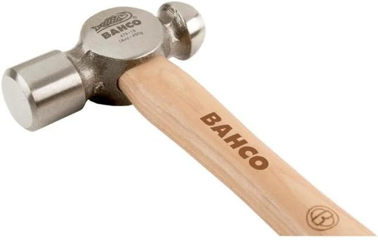 Bahco 479-08 BH479-08 Ball Pein Hammer, Silver/Beige, 290 G 305 Mm image number 1