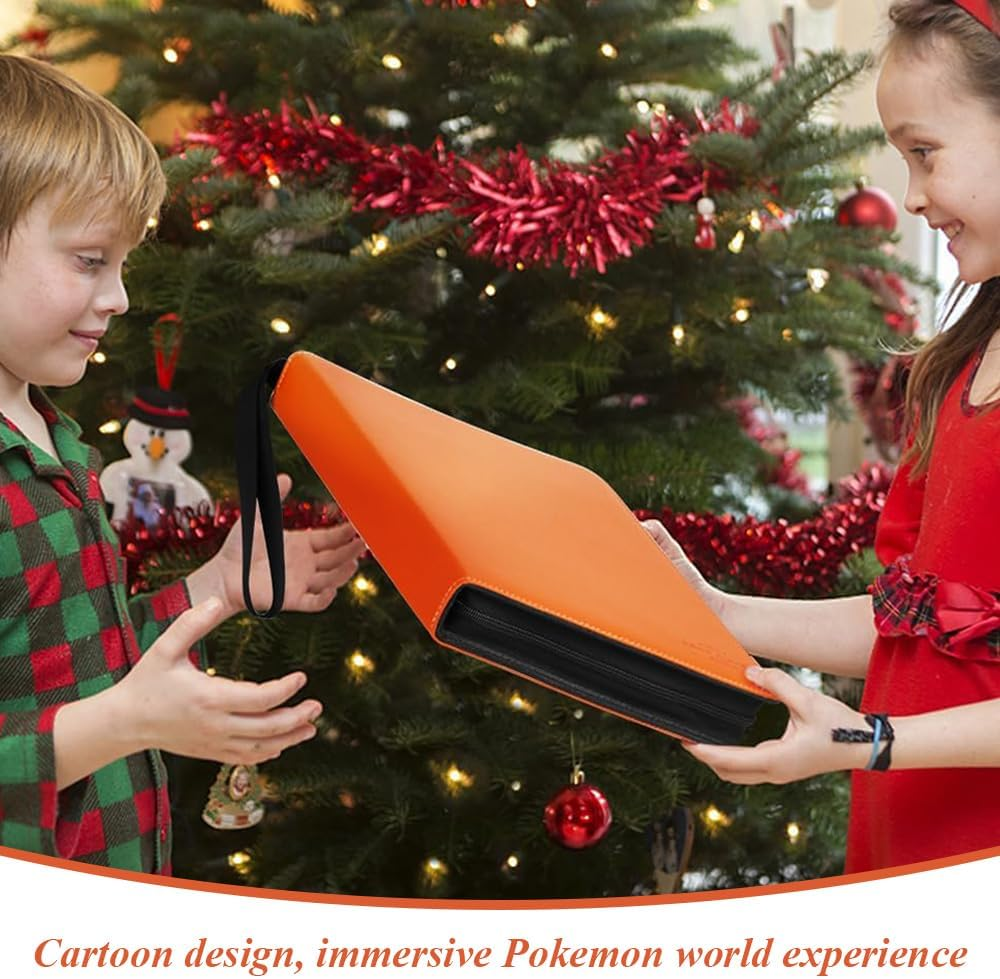 9 Pocket Card Binder, Premium Zip Trading Card Binder, Double Sided Pocket Collection Album, Cartoon Pu Game Collect Package,For Mtg, Tcg, Sports Cards image number 6