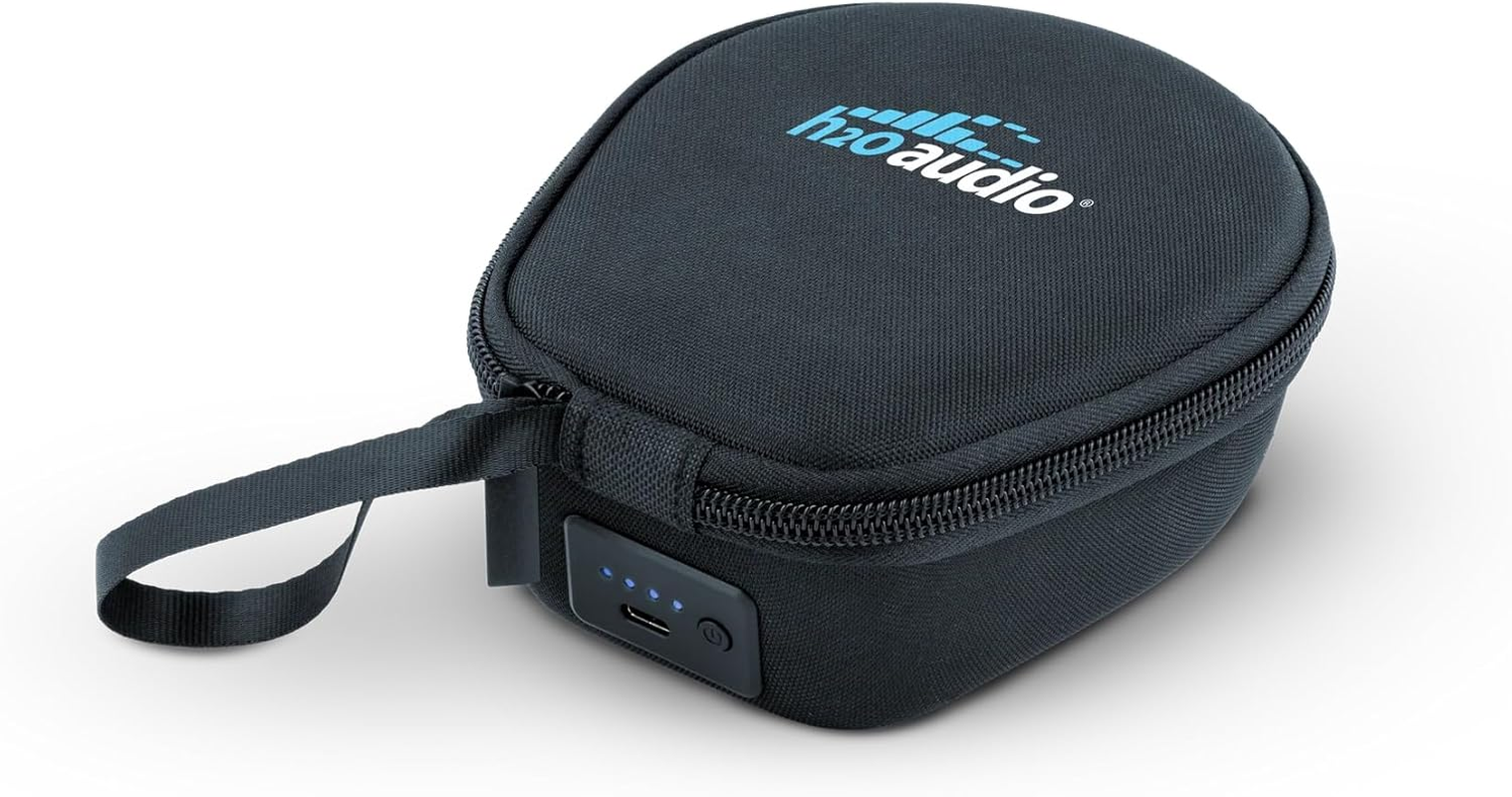 H2O Audio TRI 2 Multi-Sport Waterproof Headphones with Charging Case - Bone Conduction Open Ear Underwater Headphones for Running, Cycling, and Swimming - Bluetooth and Built-In MP3 Player (Black)