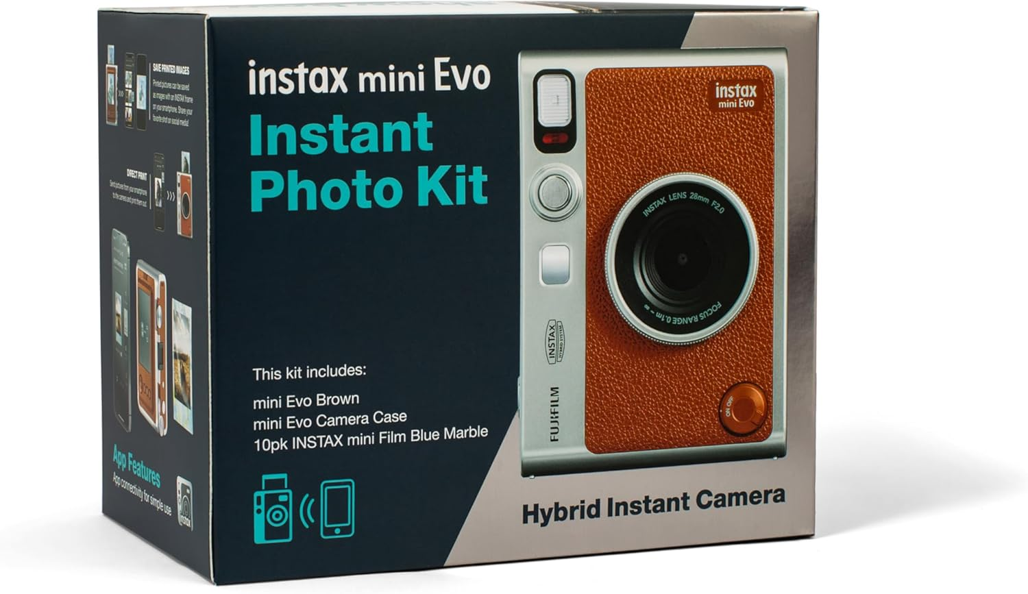 Instax Fujifilm Mini EVO Bundle, Brown image number 2