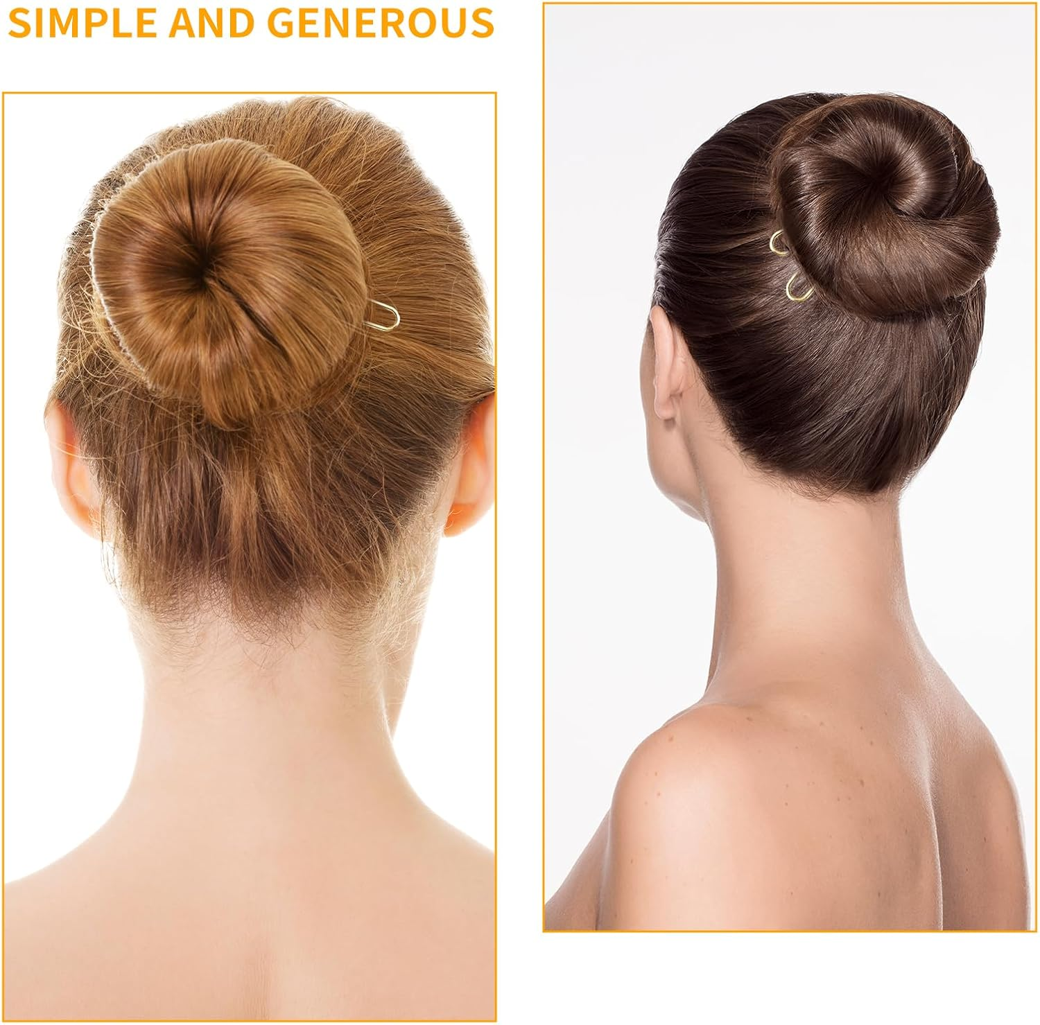 4 Pieces Donuts Bun Hair Accessory Women'S Hair Accessories Elastic Donut Chignon Bun Cushion Hair Clip Hair Band for Wedding (White) image number 3