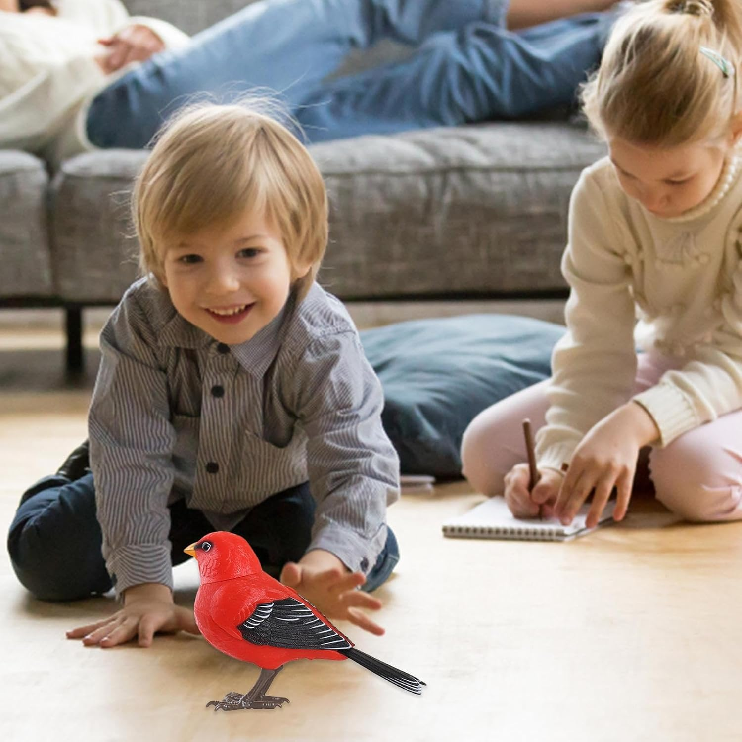 Artificial Bird Toys, Electric Interactive Toy, Fake Birds Sound and Motion Activated Singing Bird, Realistic Simulation Birds Making Sounds, Tree Ornaments for Garden Decorations, Pet Supplies - Abd04 image number 2