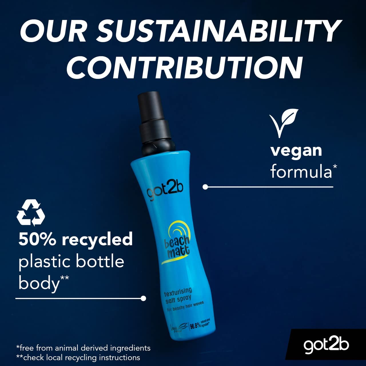 Schwarzkopf Got2B Beach Matt Texturizing Salt Spray 200Ml image number 3