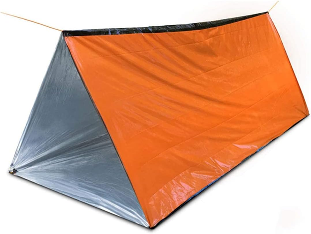 Emergency Survival Shelter Tent, 59 X 98.4Inch Waterproof 2-Person Mylar Thermal Shelter for Hiking Camping