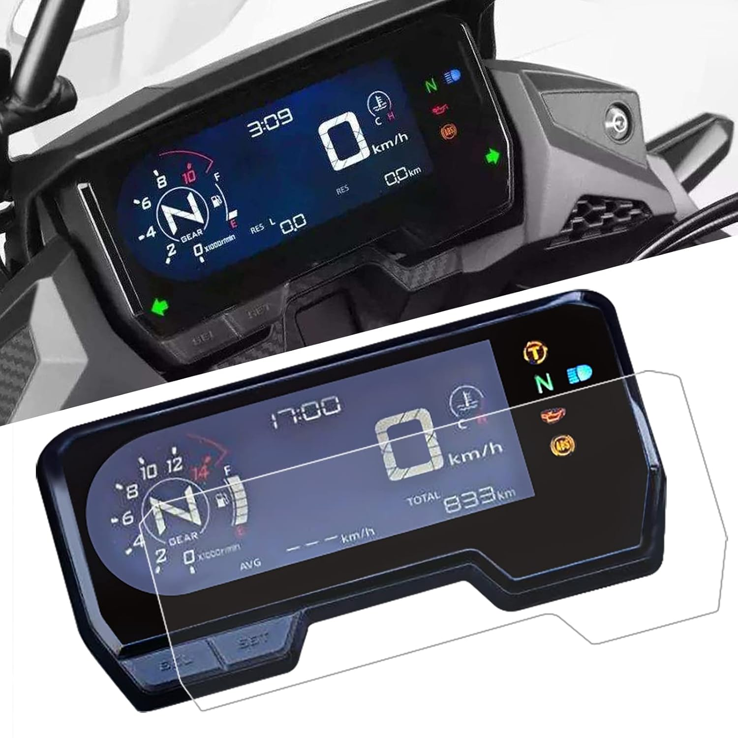 BAIONE Worldmotop Screen Protector Instrument Film Motorcycle Scratch Cluster Dashboard Protection Replacement for Honda CB500X CBR650R CB500F CBR500R CB650R 2019 2020 2021 (2 PCS)