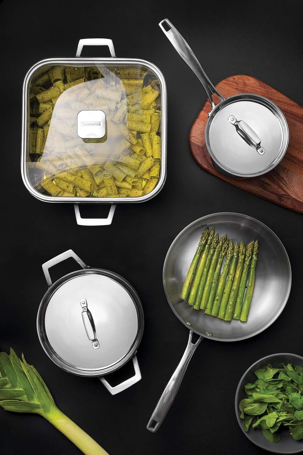 Tramontina Grano Stainless Steel Sauce Pan with Tri-Ply Body, 16 Cm Diameter image number 6