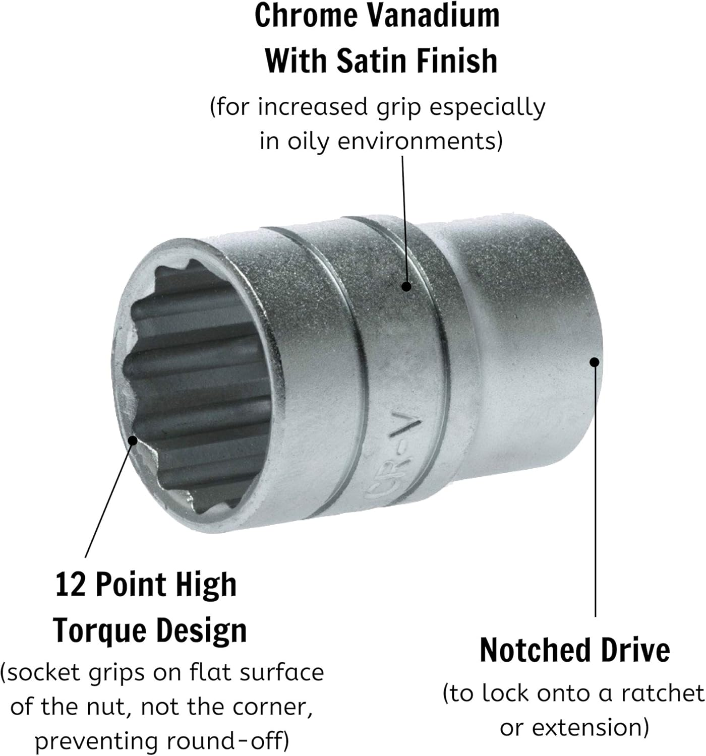 Teng Tools 16Mm 1/2 Inch Drive 12 Point Regular/Shallow Metric Socket - M120516-C image number 2