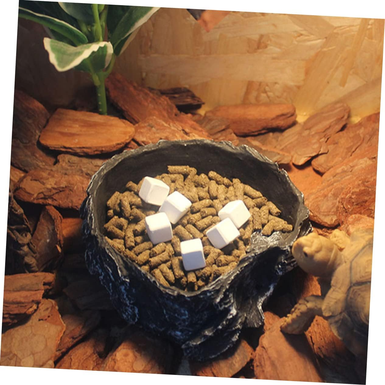 COLLBATH 12Pcs Turtle Tank Calcium Stone Natural for Aquarium Water Conditioning Safe for Reptiles Tortoises and Aquatic Pets image number 4