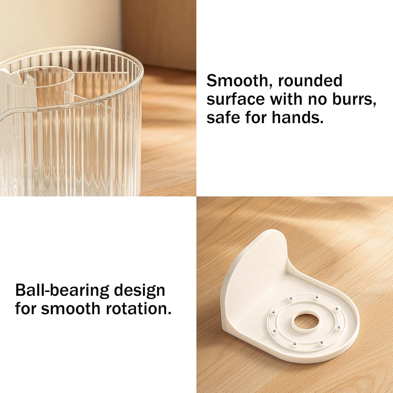 Rotatable Wall-Mounted Makeup Brush Storage Organizer, 360-Degree Spin Cosmetic Holder Eyeliner, Lipstick, Beauty Tool Rack for Bathroom (Transparent, 15 * 16 * 11.5CM) image number 2