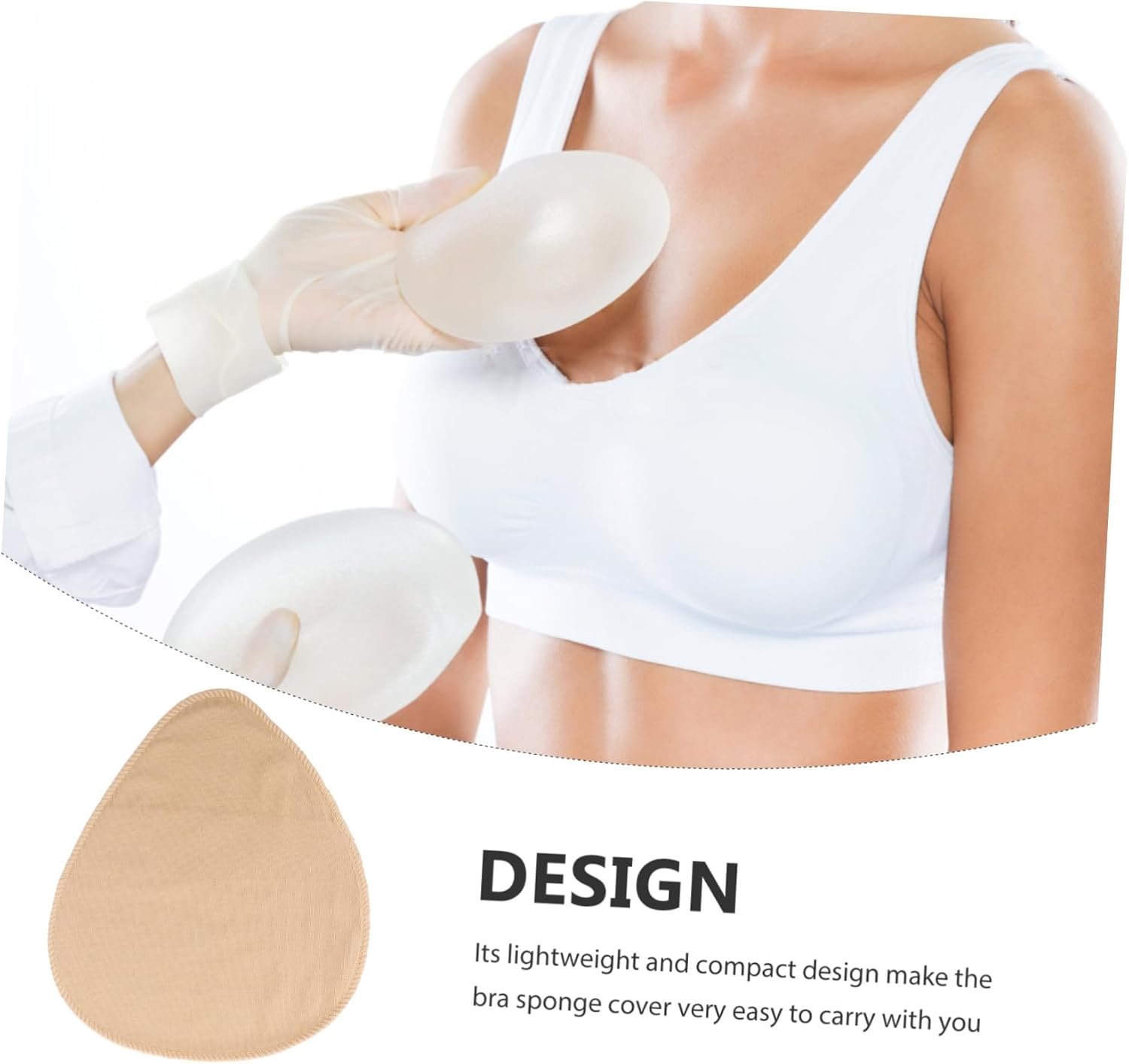 ROMISBABA Soft Women Bra Pads Sleeve Prosthesis Bra Pad Cover Bra Accessories for Women