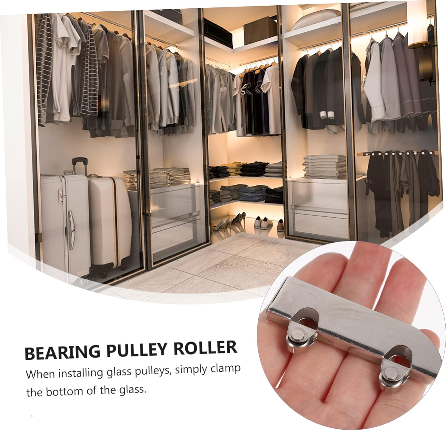 TEHAUX 36Pcs Sturdy Steel Sliding Glass Door Roller High Load Capacity Easy Installation for Cabinets Showcases image number 1