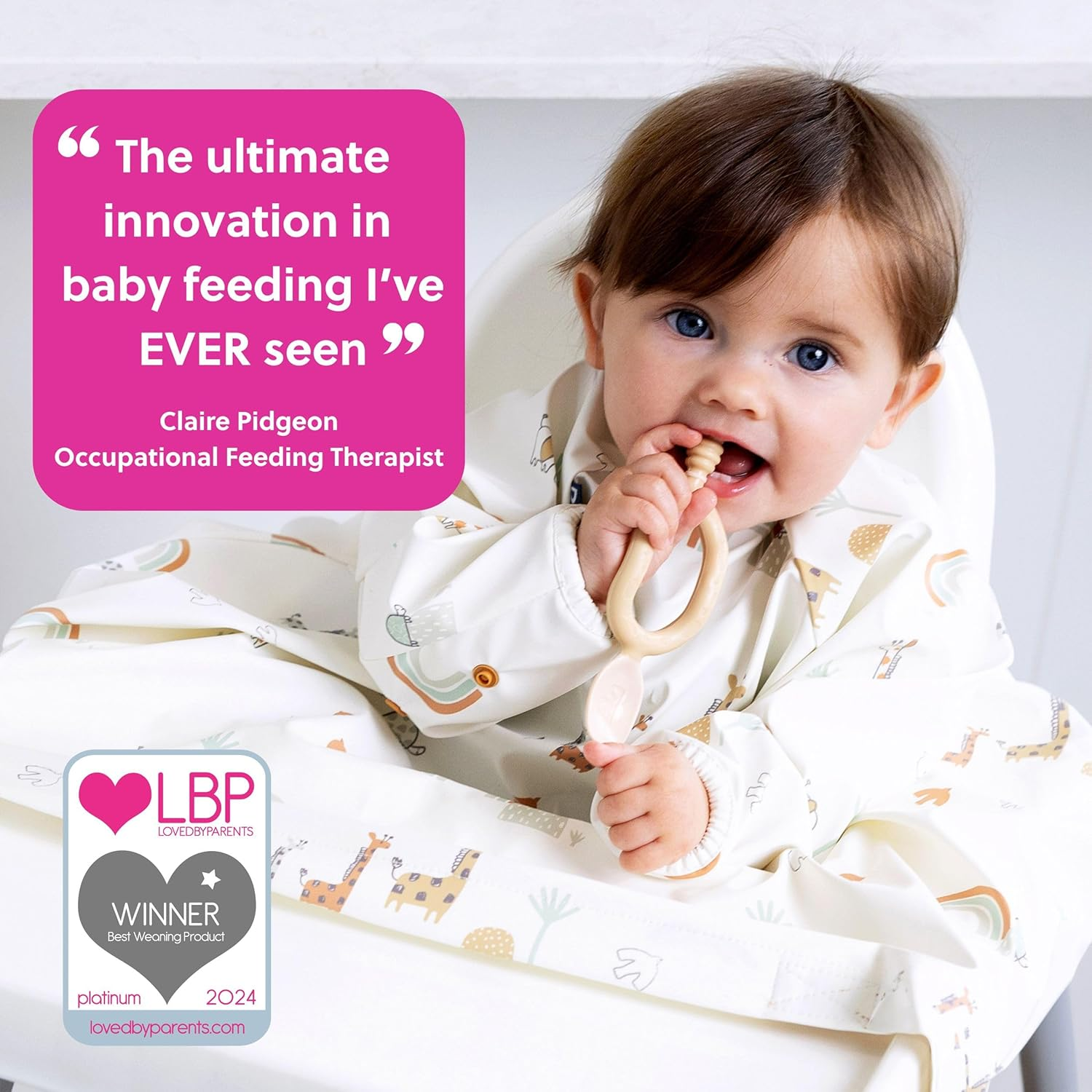 Bibado Weaning Spoons 2 Pack Baby Self Feeding Cutlery Dual Ended Spoon for Teething Oral Development Ergonomic 2 Handled for Independent Feeding Baby Toddler Dippit Fawn