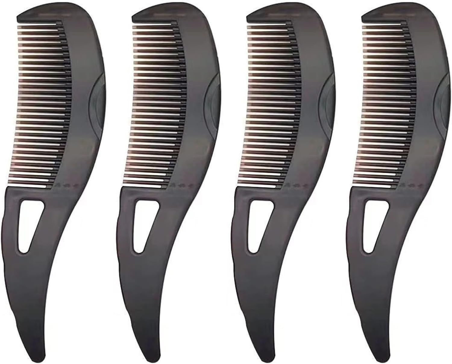 4PCS Hollow Tooth Hairbrush Dandruff Combs, ABS Material, Unique Hollow Design, Multi-Function Handle, Easy to Use, Wide Application Portable Hair Comb image number 1