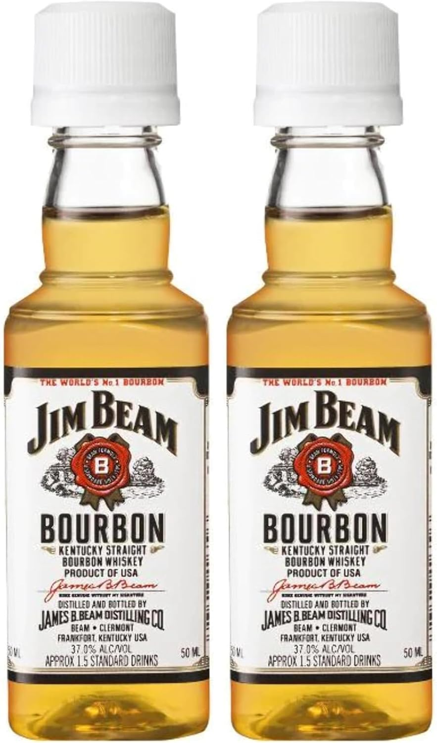 Jim Beam Straight White Bourbon Whiskey 50 Ml (Pack of 2)