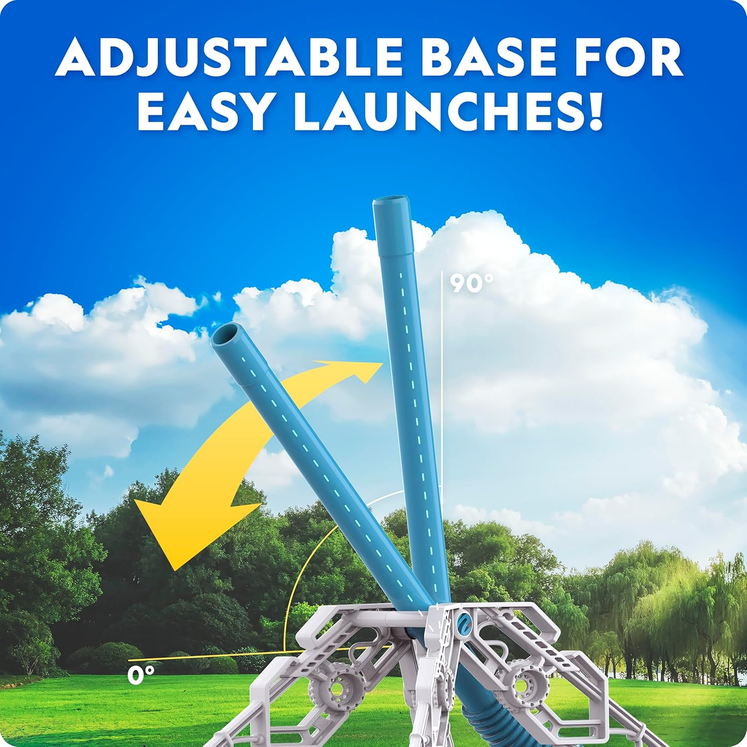National Geographic Air Rocket Launcher Toy - Launch Glow in the Dark Rockets up to 30 Meters, Outdoor Toys, Glow in the Dark Toys for Kids 8-12 image number 6
