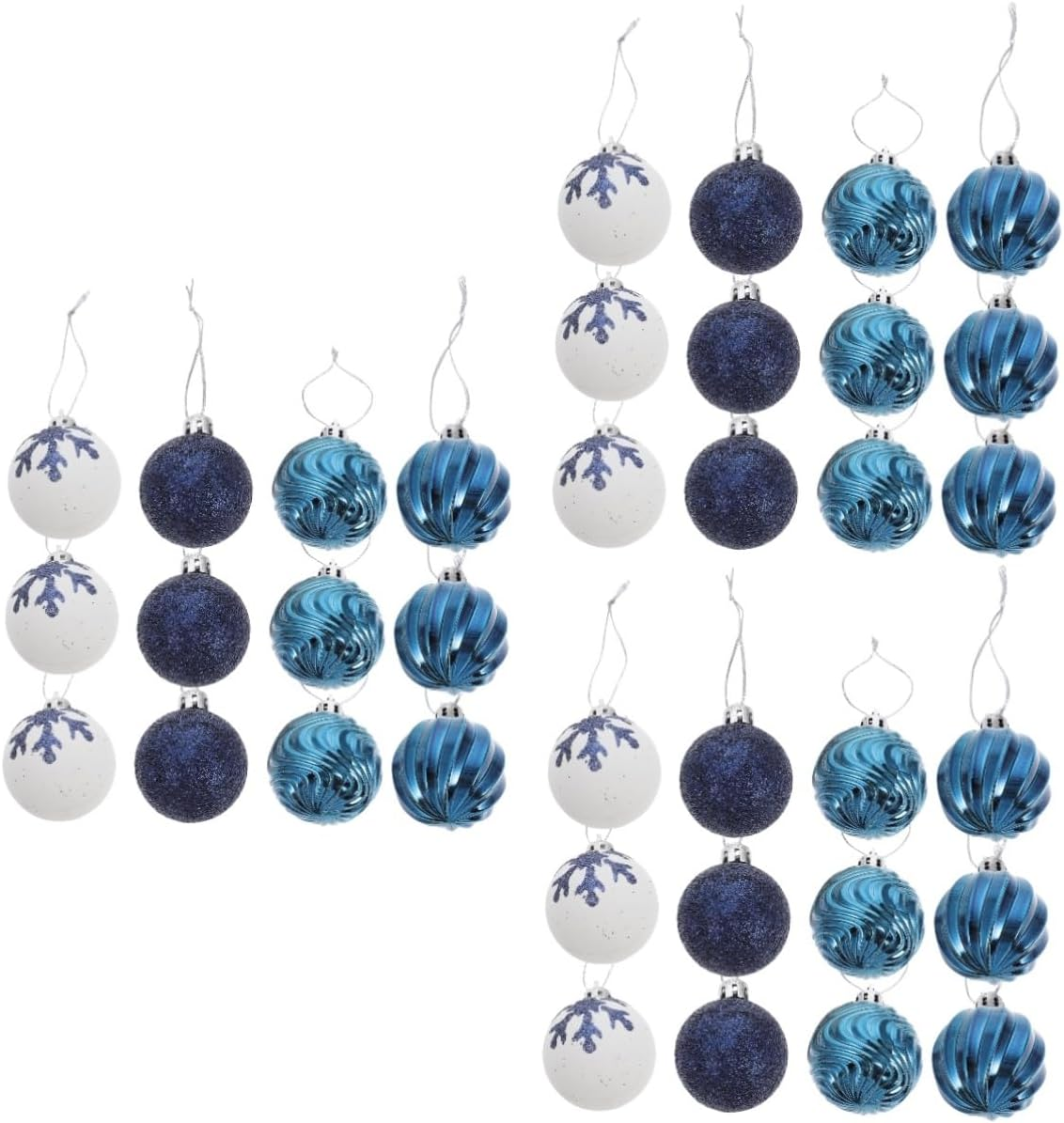 STOBAZA 30Pcs Shiny Christmas Tree Balls Xmas Ornaments for Holiday Decor and Festive Scene Random Colors for Parties and Family Celebrations