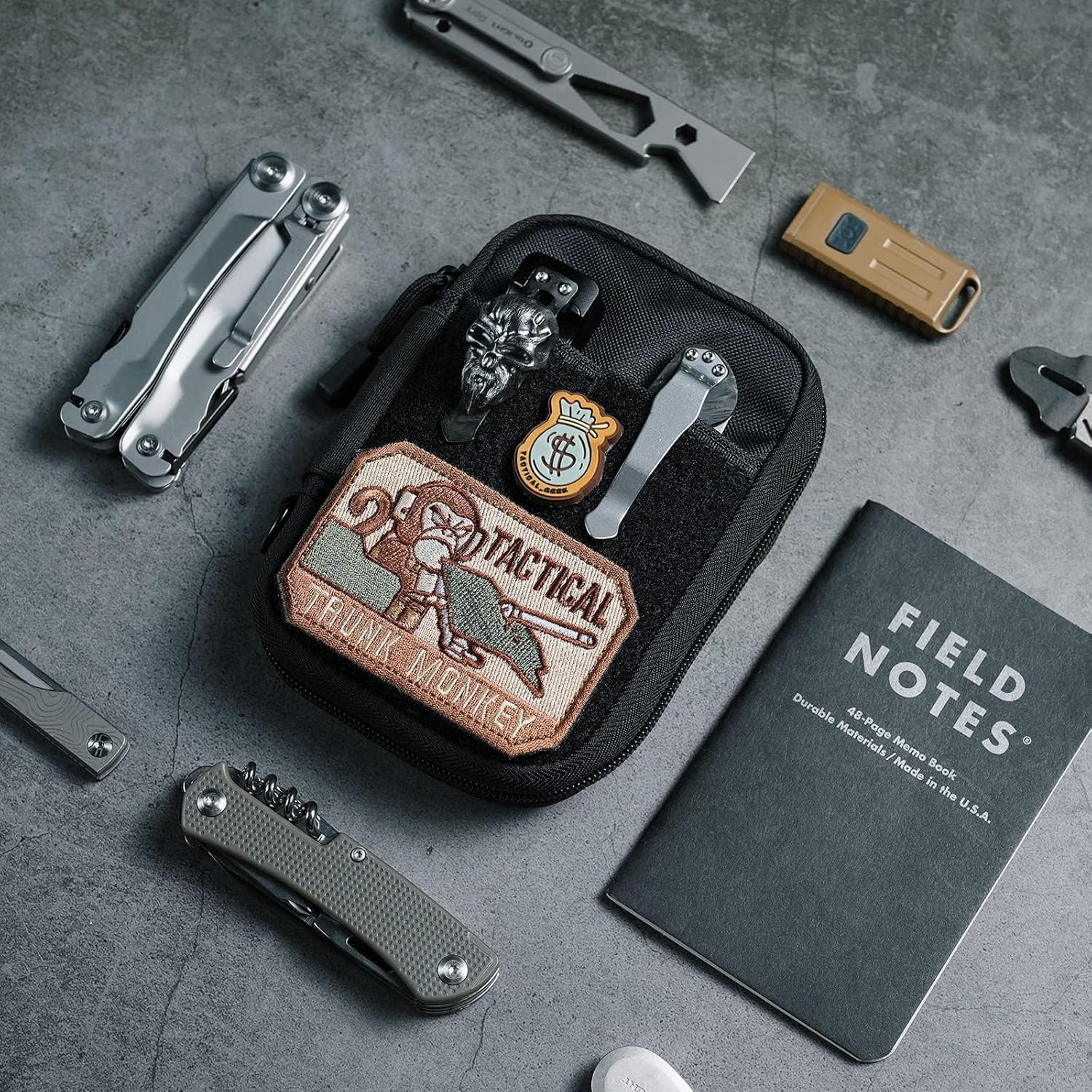 EDC Pocket Organizer Pouch - Nylon Utility Tool Pouch with D-Ring for Gears and Multitools image number 2