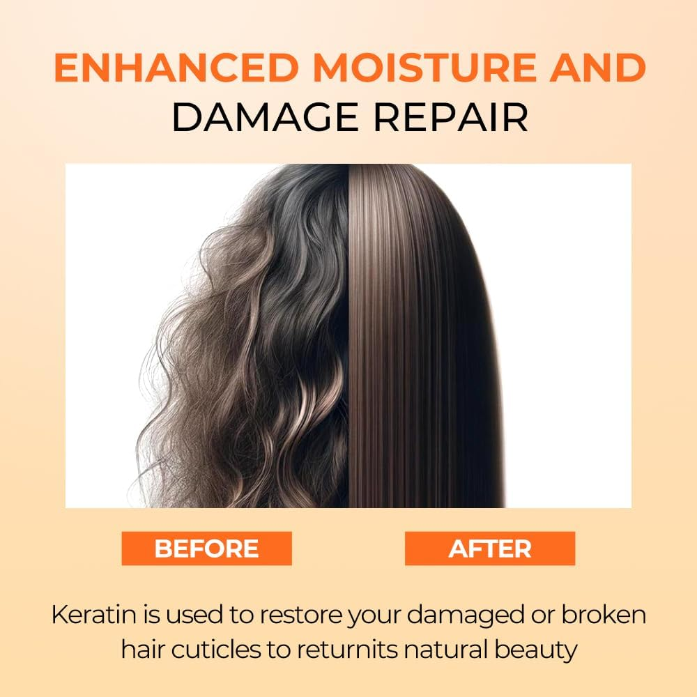 Karseell Repair Straightening Kit, 12 Weeks of Home Use Professional Straightening, Softer and Shinier Hair, All Hair Types image number 5