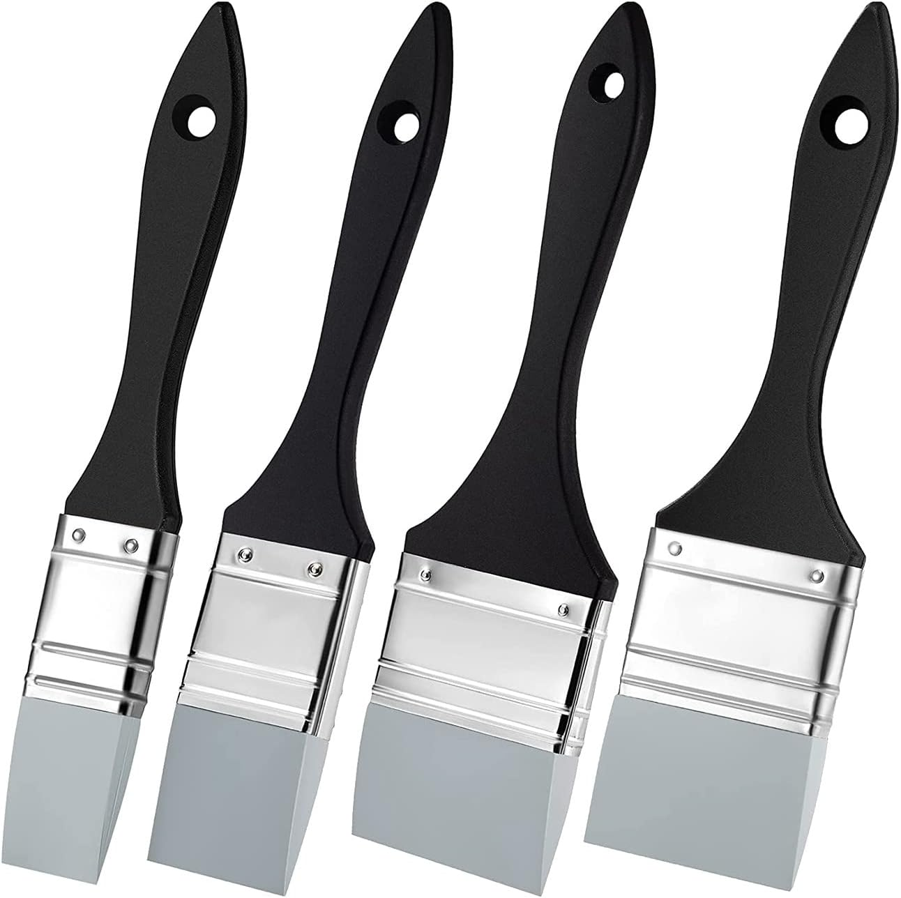 Zicojia 4 Pcs Silicone Paint Brush Set Color Shaper Silicone Brush for Resin Paint Brush, 1 1.5 2 2.5 Inches Wide image number 4