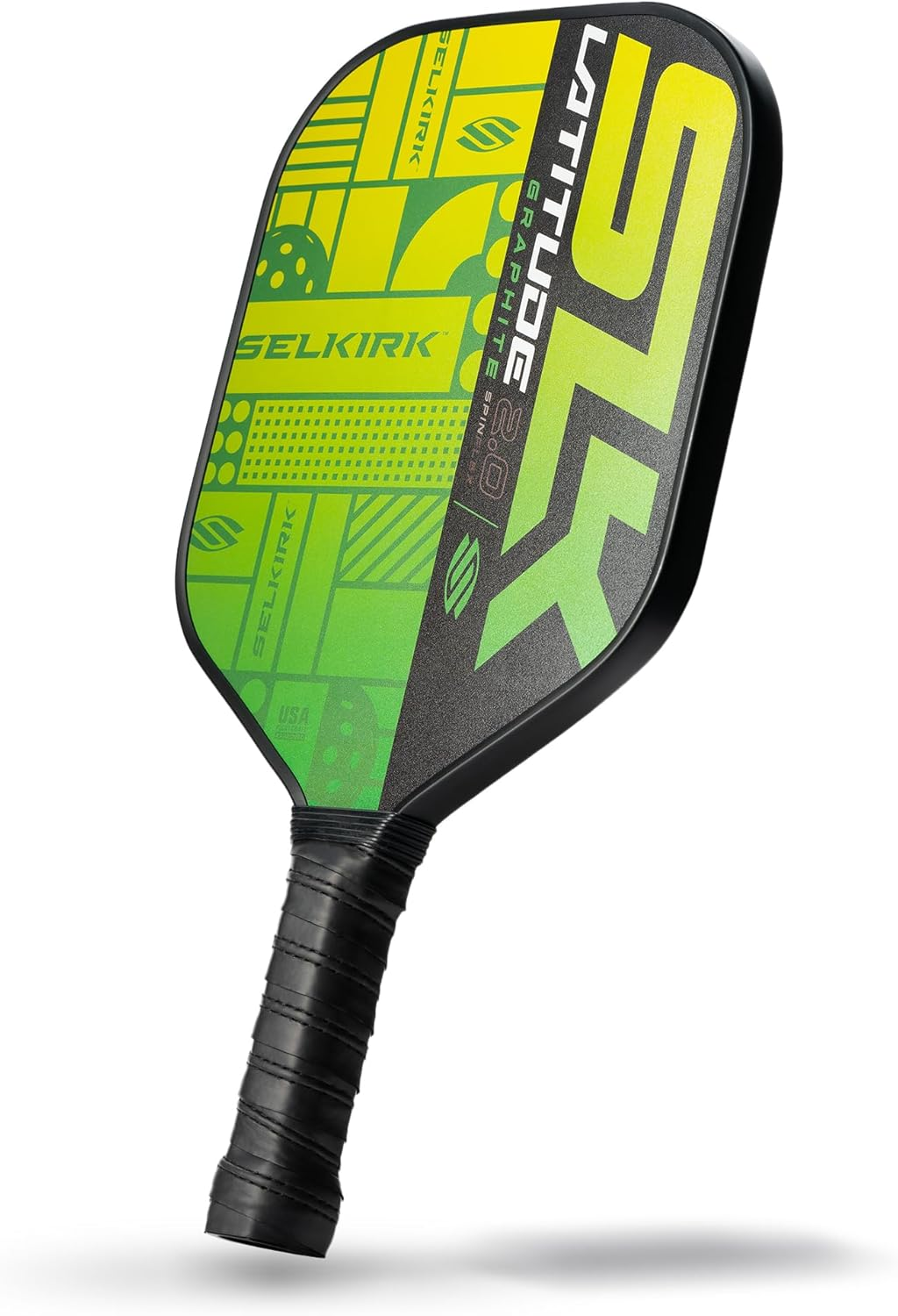 SLK Latitude 2.0 Pickleball Paddle | G4 Graphite Pickleball Paddle Face | Rev-Core+ Technology with Spinflex Surface | Redesigned for Performance and Control