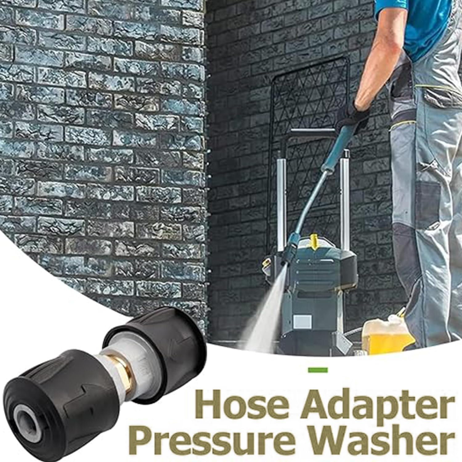 Quick Connector Replacement for Spray Guns and Electric Cleaning Machines, Quick Connect Hose Adapter for Karcher High-Pressure Cleaning Machine Hose, M22 14Mm Internal Thread Connector image number 3