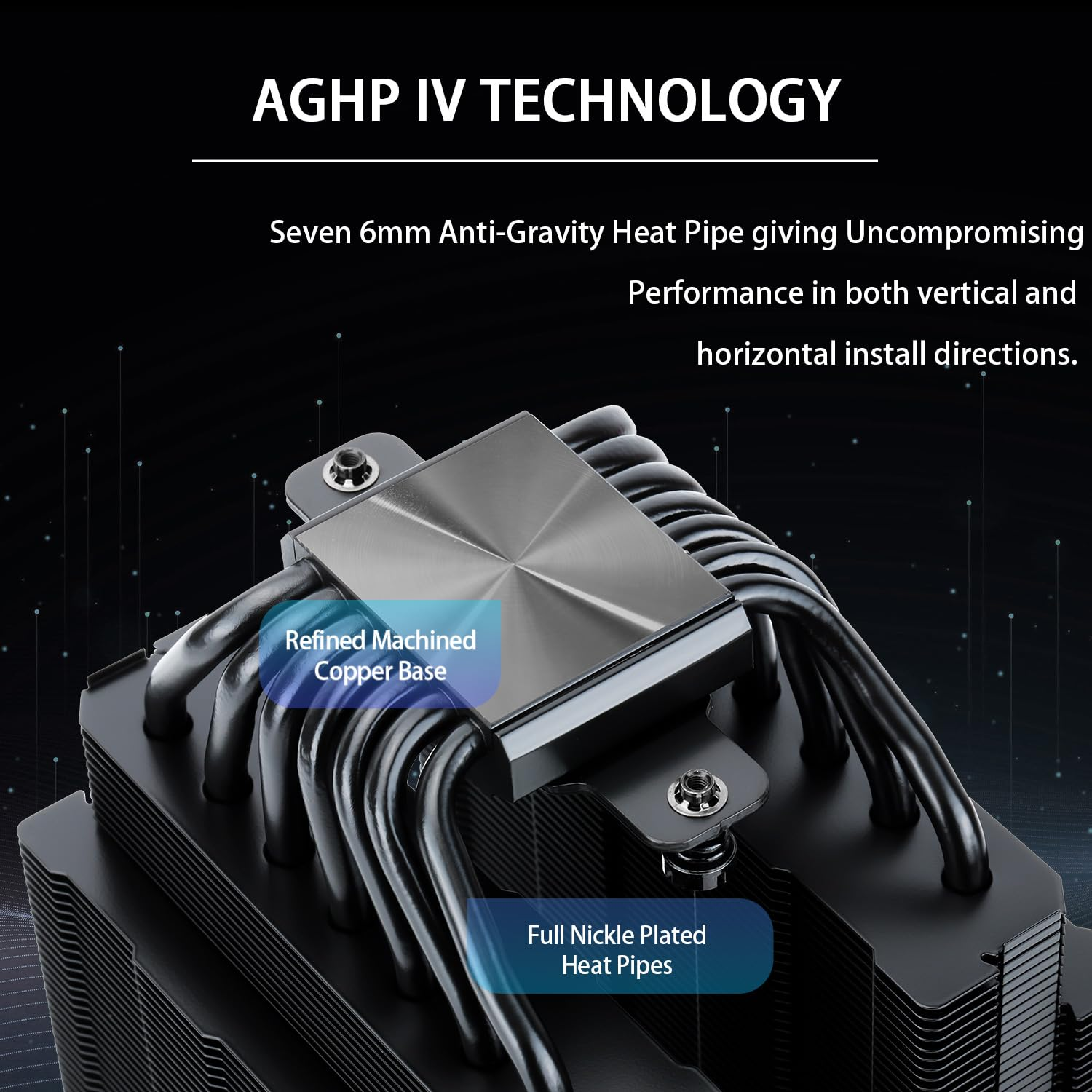 Thermalright Phantom Spirit 120 SE Black CPU Cooler,Dual TL-C12B V2 PWM Fans and Double Towers, 7 Heat Pipes Heatsink Cooler,For AM4/AM5, Intel LGA1851/1700/115X/1200, Computer CPU Cooling,Black image number 5