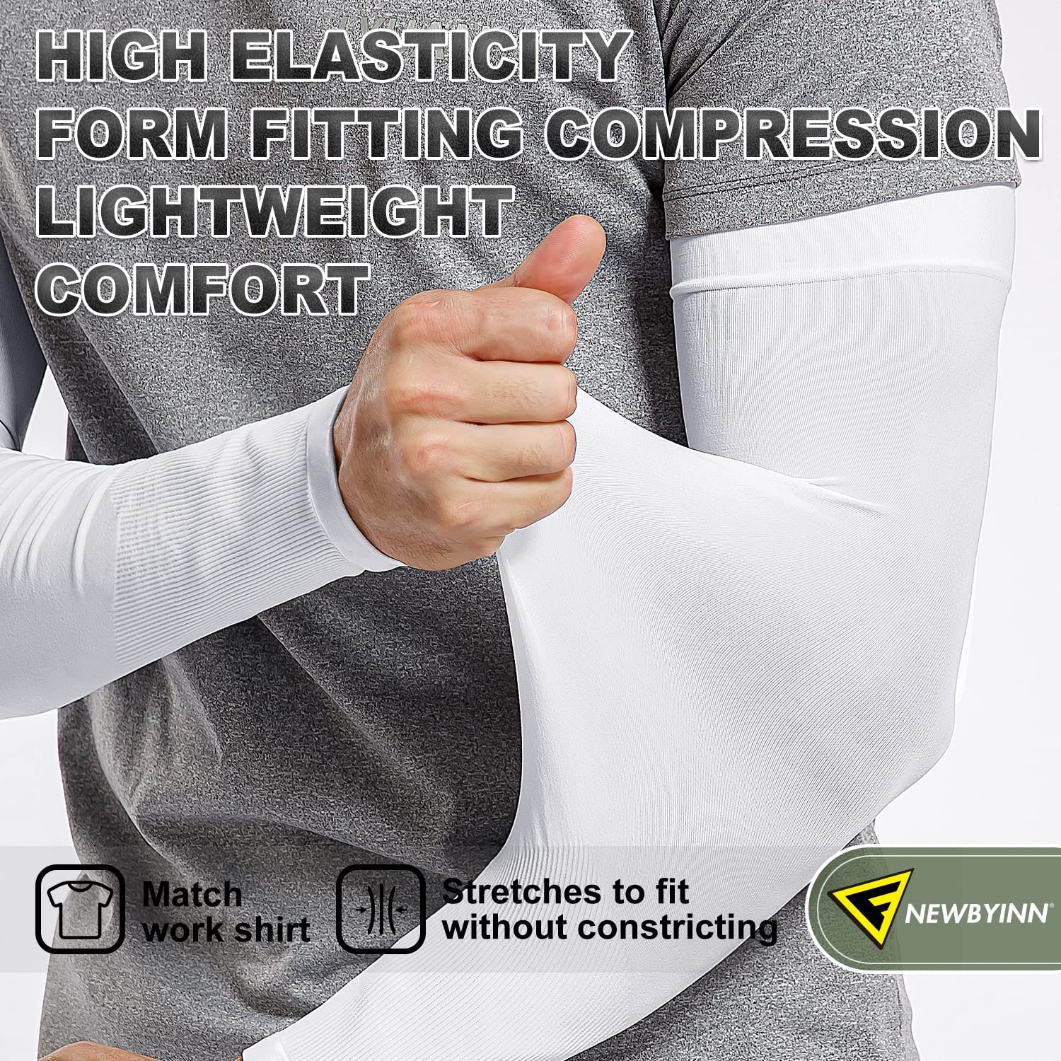 Arm Sleeves for Women Men Youth, Compression UV Sun Protection Sleeves to Cover Arms image number 3