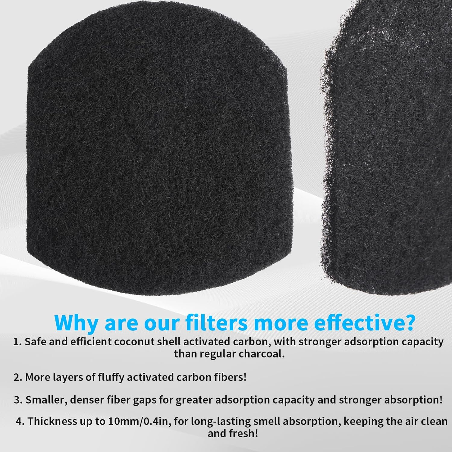 8Pcs Diaper Pail Deodorizers, Activated Charcoal Smell Eliminators Carbon Filters Refills Compatible with Ubbi Diaper Pail to Keep Home Fresh Air image number 2