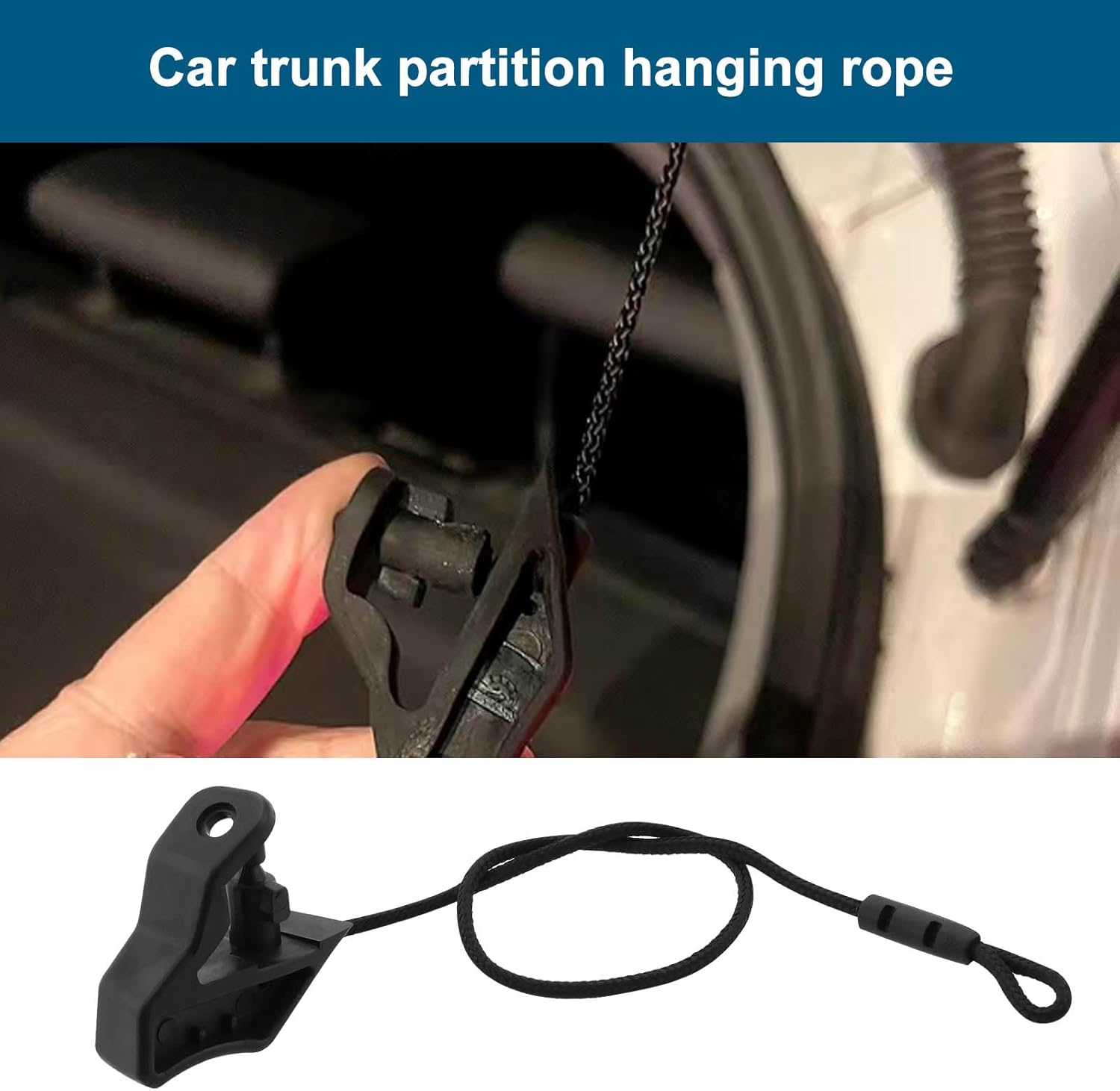 Emsea 1X Parcel Shelf String Cord Replacement Right 8V4867668 Compatible with A3/S3 2013-2016 Rear Parcel Shelf Strap Black image number 2