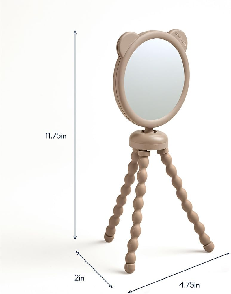 Itzy Ritzy Stroller Mirror - Features 360 Degree Swivel Design, Tilting Mirror & Flexible, Easy-Attach Wraparound Legs (Bear) image number 4