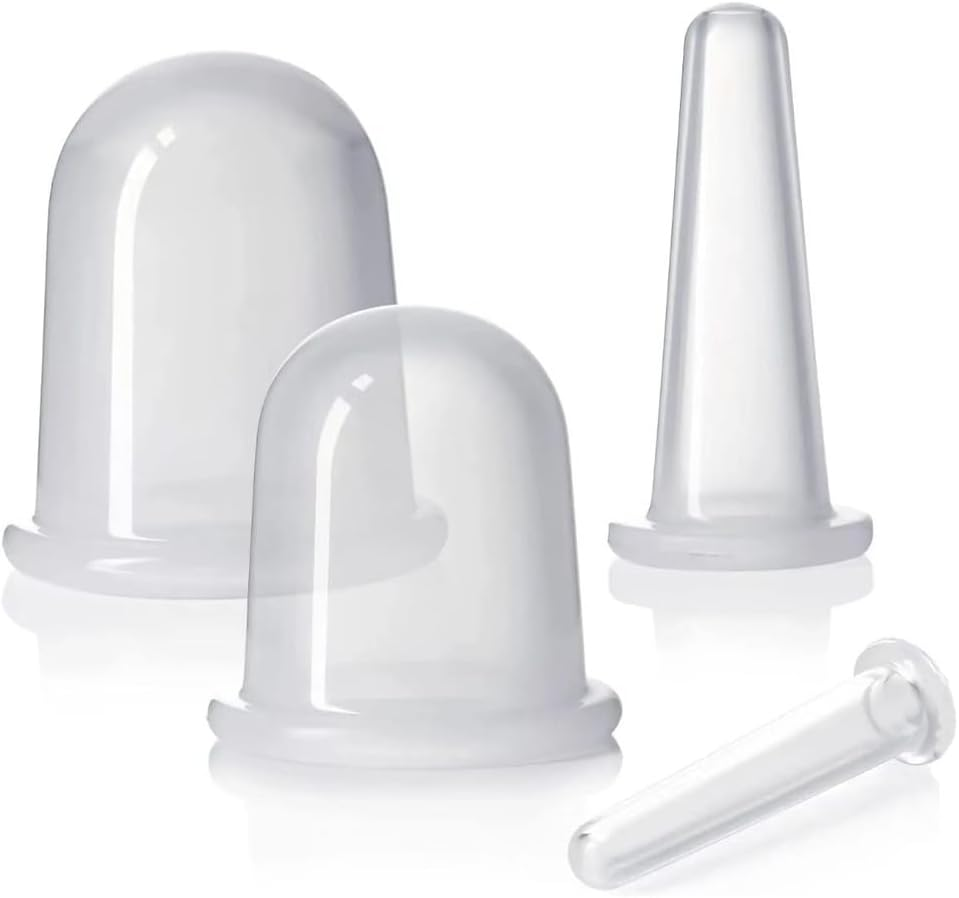 ETERNALLOOG Cupping Therapy Cups - Body Sculpting Cup Firm for Muscle Soreness Pain Relief Body Neck Knee, Silicone Cups Set, Deep Muscle Massager, anti Cellulite Joint Pain Recovery (4 Sizes) image number 6