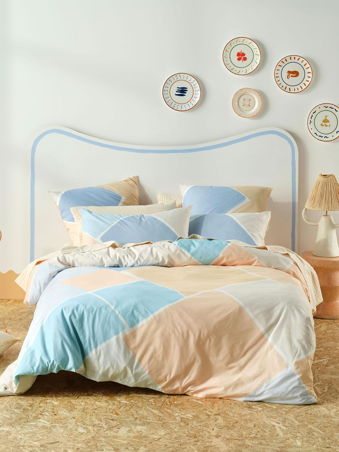 Linen House Orissa European Pillowcase, Blue, 65 X 65 Cm