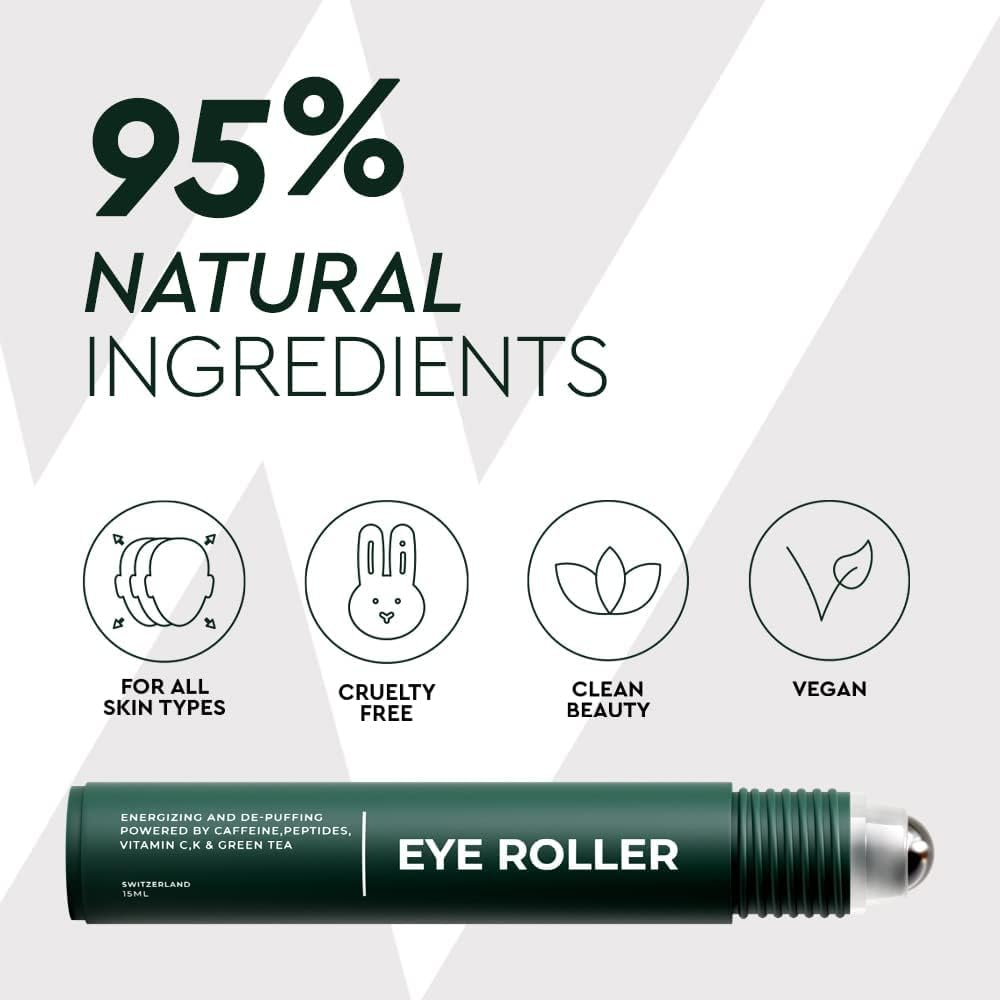 Wolf Project under Eye Roller with Caffeine, Vitamin C and Peptides - Energizing Eye Serum for Dark Circles and Puffiness, Fine Lines, Wrinkles - 0.5 Fl Oz (Pack of 1) image number 5
