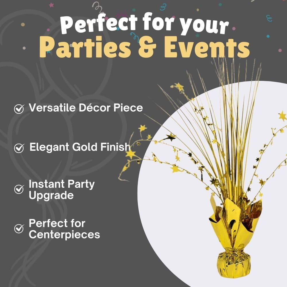 Foil Spray Centrepiece - Gold - Multi, 12" image number 2